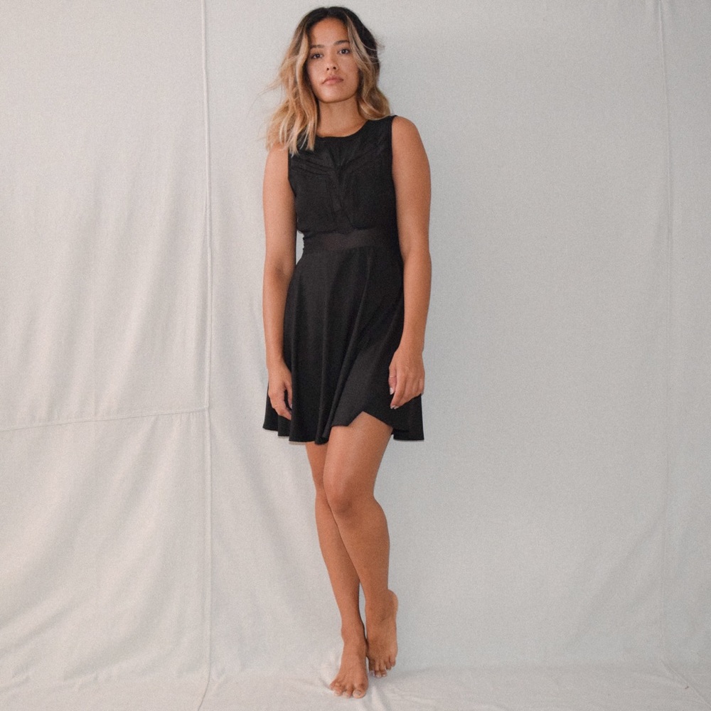 Black Cutout Midi Dress
